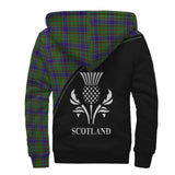 Clan Adam Crest Tartan Sherpa Hoodie Curve Style CE977