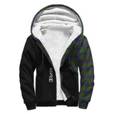 Clan Adam Crest Tartan Sherpa Hoodie Curve Style CE977