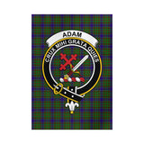 Clan Adam Crest Tartan Flag CF4