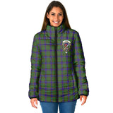 Clan Adam Crest Tartan Padded Jacket RF4