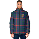 Clan Agnew Modern Crest Tartan Padded Jacket RF6