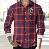 Clan Ainslie Crest Tartan Long Sleeve Shirt PC974