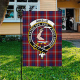 Clan Ainslie Crest Tartan Flag CF8