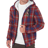 Clan Ainslie Crest Tartan Sherpa Hoodie CT975