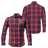 Clan Ainslie Crest Tartan Long Sleeve Shirt PC974