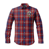 Clan Ainslie Crest Tartan Long Sleeve Shirt PC974