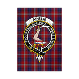 Clan Ainslie Crest Tartan Flag CF8