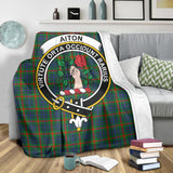 Clan Aiton Crest Tartan Blanket UC10