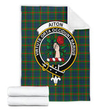 Clan Aiton Crest Tartan Blanket UC10