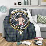 Clan Allardice Crest Tartan Blanket UC11