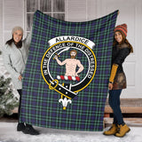 Clan Allardice Crest Tartan Blanket UC11