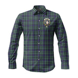 Clan Allardice Crest Tartan Long Sleeve Shirt PC972