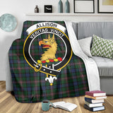 Clan Allison Crest Tartan Blanket UC13