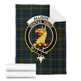 Clan Allison Crest Tartan Blanket UC13