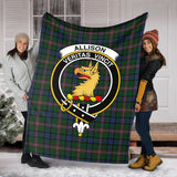 Clan Allison Crest Tartan Blanket UC13