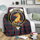 Clan Allison Red Crest Tartan Blanket UC12