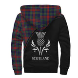 Clan Allison Red Crest Tartan Sherpa Hoodie Curve Style CE970