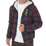 Clan Allison Red Crest Tartan Sherpa Hoodie CT972