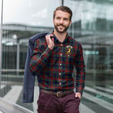 Clan Allison Red Crest Tartan Long Sleeve Shirt PC971