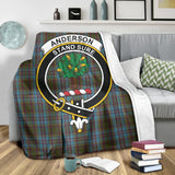 Clan Anderson Crest Tartan Blanket UC18