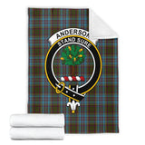 Clan Anderson Crest Tartan Blanket UC18