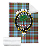 Clan Anderson Ancient Crest Tartan Blanket UC14