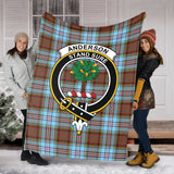 Clan Anderson Ancient Crest Tartan Blanket UC14