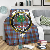 Clan Anderson Modern Crest Tartan Blanket UC16