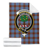 Clan Anderson Modern Crest Tartan Blanket UC16