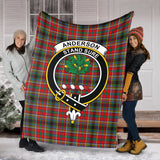 Clan Anderson of Arbrake Crest Tartan Blanket UC17