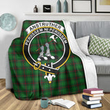 Clan Anstruther Crest Tartan Blanket UC19