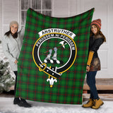 Clan Anstruther Crest Tartan Blanket UC19