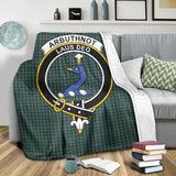 Clan Arbuthnot Crest Tartan Blanket UC22