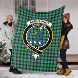 Clan Arbuthnot Ancient Crest Tartan Blanket UC20