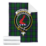 Clan Armstrong Crest Tartan Blanket UC25