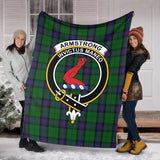 Clan Armstrong Crest Tartan Blanket UC25