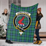 Clan Armstrong Ancient Crest Tartan Blanket UC23