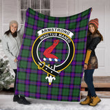 Clan Armstrong Modern Crest Tartan Blanket UC24