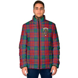 Clan Auchinleck Crest Tartan Padded Jacket RF26