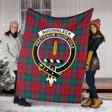 Clan Auchinleck Crest Tartan Blanket UC27