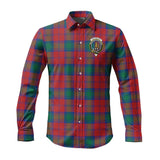 Clan Auchinleck Crest Tartan Long Sleeve Shirt PC956