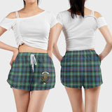 Clan Baillie Ancient Crest Tartan Womens Shorts NW2146