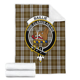 Clan Baillie Dress Crest Tartan Blanket UC29