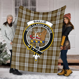 Clan Baillie Dress Crest Tartan Blanket UC29