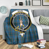 Clan Bain Crest Tartan Blanket UC31