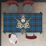 Clan Bain Tartan Tablecloth Golden Sword of Courageous Legacy BG30