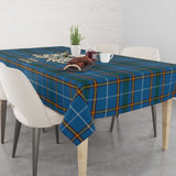 Clan Bain Tartan Tablecloth Golden Sword of Courageous Legacy BG30