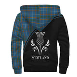 Clan Bain Crest Tartan Sherpa Hoodie Curve Style CE954