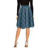 Clan Bain Tartan Melete Pleated Midi Skirt V1159