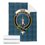 Clan Bain Crest Tartan Blanket UC31